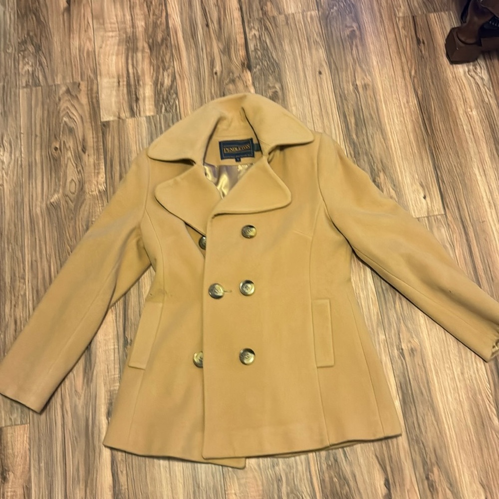 Vintage Pendleton Women's Wool Tan Peacoat